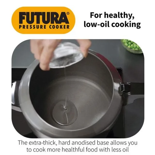 Hawkins Futura Hard Anodised Aluminium Pressure Cooker - Induction Base, Black, IFP30, 3 l-3.webp